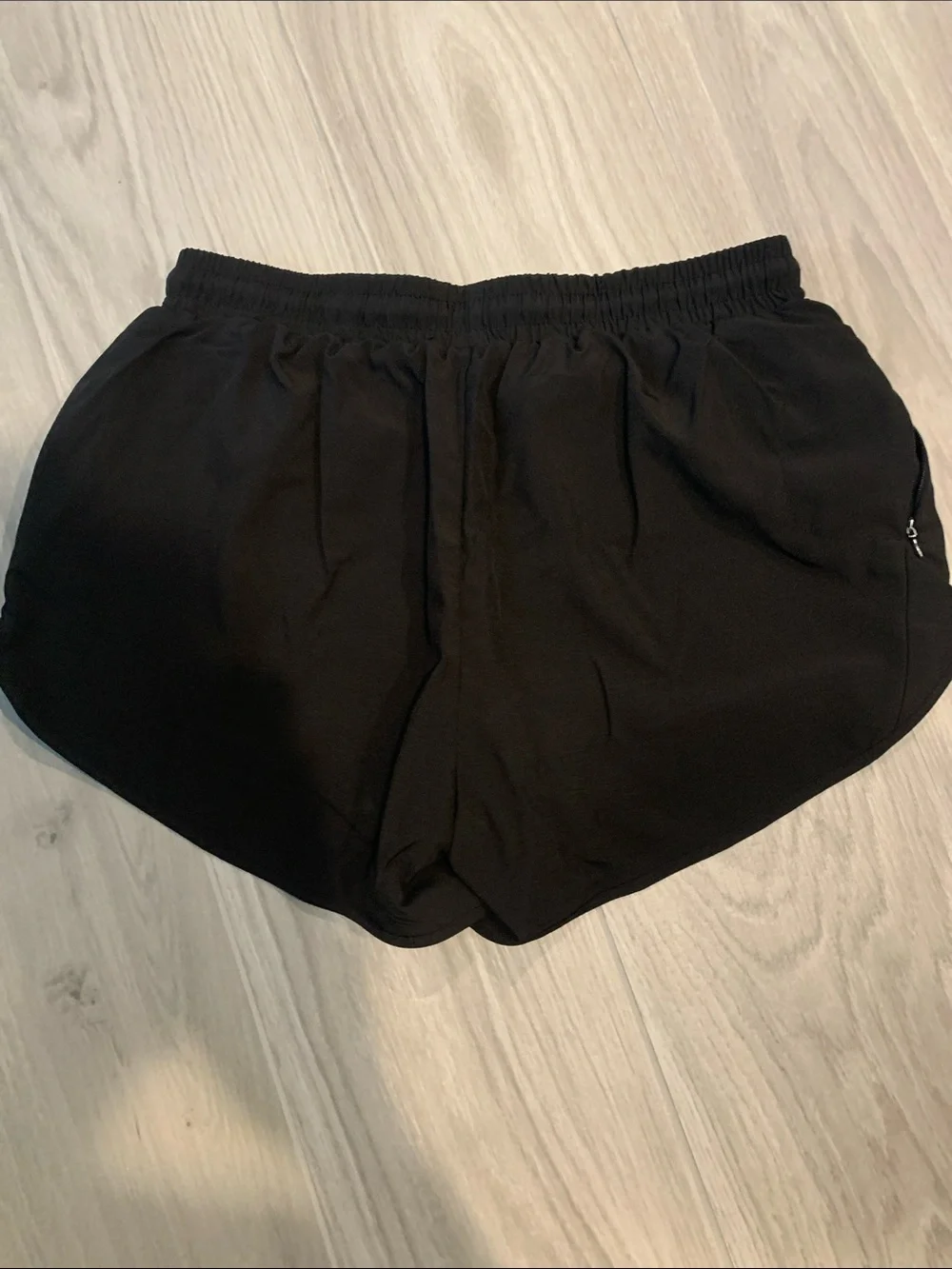 Women's Black Performance Drawstring Athletic Shorts with Pockets